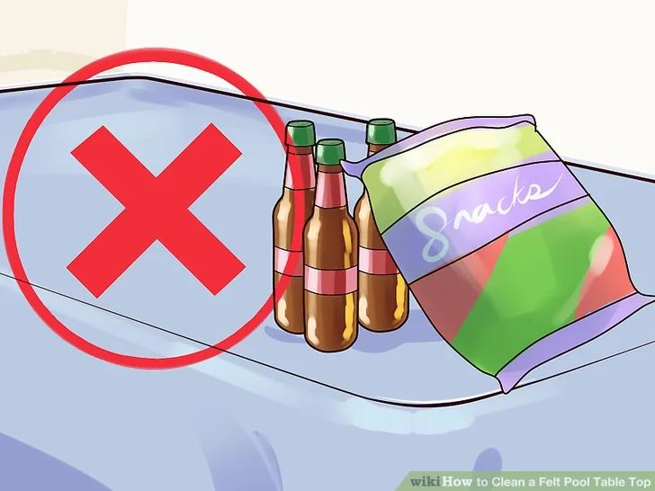 Keep anything that isn’t pool equipment off of the table